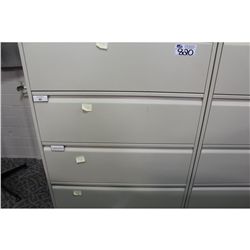 GREY 4 DRAWER LATERAL FILE CABINET