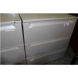 GREY 3 DRAWER LATERAL FILE CABINET