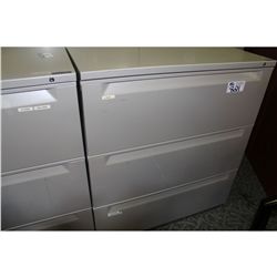 GREY 3 DRAWER LATERAL FILE CABINET