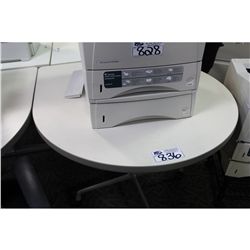 WHITE TEAR DROP MOBILE TABLE