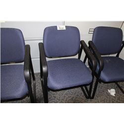 LOT OF 5 BLUE CLIENT CHAIRS