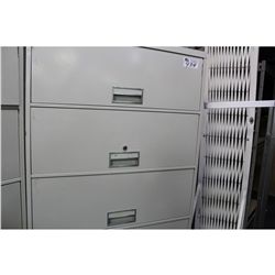GREY 5 DRAWER LATERAL FILE CABINET