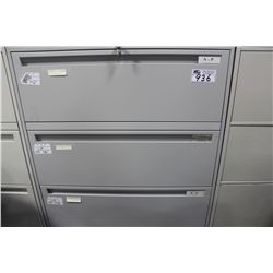 GREY 4  DRAWER LATERAL FILE CABINET