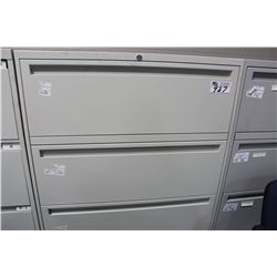 GREY 4  DRAWER LATERAL FILE CABINET