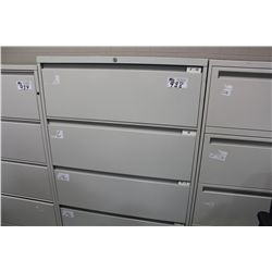 GREY 4  DRAWER LATERAL FILE CABINET