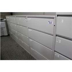 GREY 4  DRAWER LATERAL FILE CABINET