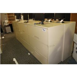 BEIGE 3 DRAWER LATERAL FILE CABINET