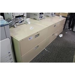 BEIGE 2 DRAWER LATERAL FILE CABINET