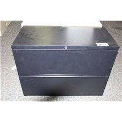 BLACK 2 DRAWER LATERAL FILE CABINET