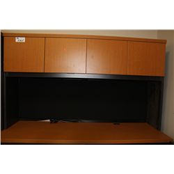 MAPLE/GREY 6' CREDENZA C/W HUTCH