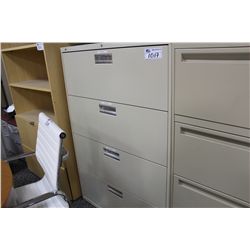 BEIGE 4 DRAWER LATERAL FILE CABINET