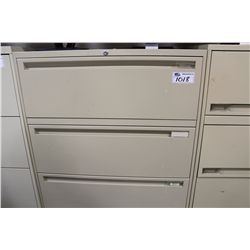 BEIGE 4 DRAWER LATERAL FILE CABINET