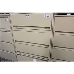 BEIGE 4 DRAWER LATERAL FILE CABINET