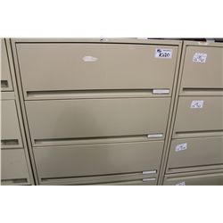 BEIGE 4 DRAWER LATERAL FILE CABINET