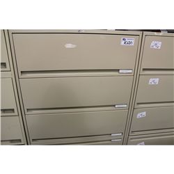 BEIGE 4 DRAWER LATERAL FILE CABINET