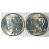 Image 1 : ( 2 ) NICE PEACE SILVER DOLLARS, 1922-P AND 1924-P