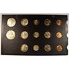 Image 1 : 1947 MINT SET GEM MS-65 COINS, BEAUTIFUL COLORS, IN OLD RAYMOND BOARD,  18 COINS