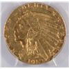 Image 2 : 1912-S $5.00 INDIAN GOLD PCGS AU55 SCARCE