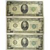 Image 1 : (3) 1928 $20 REDEEMABLE IN GOLD FRN NOTES CIRC