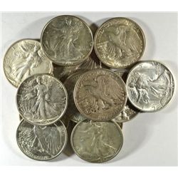 14 WALKING LIBERTY HALF DOLLARS (42,42-D,42-S,43,43-D,43-S,44,44-D,44-S,45,45-D,