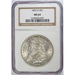 1892-O MORGAN DOLLAR NGC MS-64