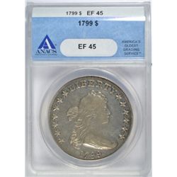 1799 BUST DOLLAR ANACS EF-45