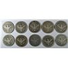 Image 2 : 10 DIFFERENT BARBER QUARTERS (07-D,07-O,08,08-D,08-O,09,09-D,09-O,09-S,10) AG-VG