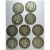 Image 1 : 10 BARBER HALF DOLLARS (05-S,06,06-D,06-O,06-S,07,07-D,07-O,07-S,08) AG-FINE