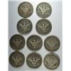 Image 2 : 10 BARBER HALF DOLLARS (05-S,06,06-D,06-O,06-S,07,07-D,07-O,07-S,08) AG-FINE