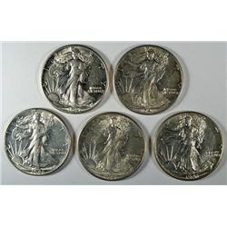 5-1941 WALKING LIBERTY HALF DOLLARS MS63+