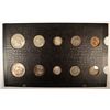 Image 2 : 1957 U.S. MINT SET MS-65 COINS, 10 COINS IN OLD RAYMOND BOARD