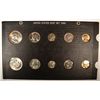 Image 1 : 1958 U.S. MINT SET MS-65 COINS, 10 COINS IN OLD RAYMOND BOARD