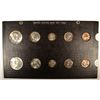 Image 1 : 1964 U.S. MINT SET MS-65 COINS, 10 COINS IN OLD RAYMOND BOARD