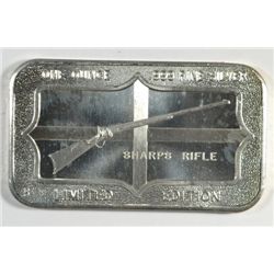 1 OZ .999 BAR SILVER SHARPS RIFLE