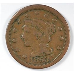 1853 LARGE CENT FINE