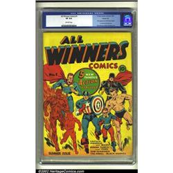 All Winners Comics #1 Kansas City pedigree (Timely, 1941) CGC VF 8.0 Off-white pages. Captain Ame...