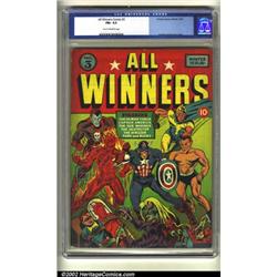 All Winners Comics #3 (Timely, 1941) CGC FN+ 6.5 Tan to off-white pages. Captain America, Human T...