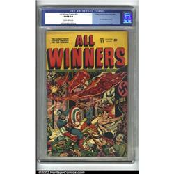 All-Winners Comics #11 (Timely, 1943) CGC VG/FN 5.0 Slightly brittle pages. Alex Schomburg does i...