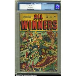 All-Winners Comics #13 (Timely, 1944) CGC VF 8.0 Cream to off-white pages. Published during the h...