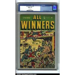 All-Winners Comics #16 (Timely, 1945) CGC FN/VF 7.0 Off-white pages. Captain America and Sub-Mari...