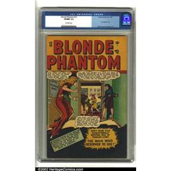 Blonde Phantom #15 (Timely, 1947) CGC VF/NM 9.0 Off-white pages. The Blonde Phantom was one of th...