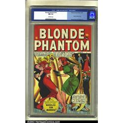 Blonde Phantom #16 (Timely, 1947) CGC NM 9.4 Off-white pages. Here is a fantastic book, in fantas...