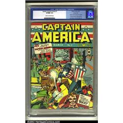 Captain America Comics #1 Kansas City pedigree (Timely, 1941) CGC VF/NM 9.0 Cream to off-white pa...