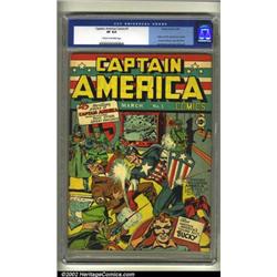 Captain America Comics #1 (Timely, 1941) CGC VF 8.0 Cream to off-white pages. With a sock to Hitl...