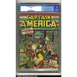 Captain America Comics #1 (Timely, 1941) CGC FN 6.0 Cream pages. Featuring the origin and first a...