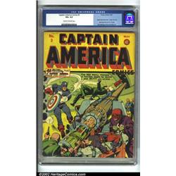 Captain America Comics #3 (Timely, 1941) CGC VG+ 4.5 Cream to off-white pages. One of only three...