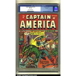 Captain America Comics #6 Allentown pedigree (Timely, 1941) CGC VF 8.0 Cream to off-white pages....