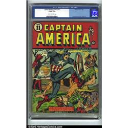 Captain America Comics #11 (Timely, 1942) CGC FN/VF 7.0 Cream to off-white pages. The ultimate pa...