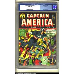 Captain America Comics #12 Chicago pedigree (Timely, 1942) CGC VF/NM 9.0 Off-white pages. Wow! On...