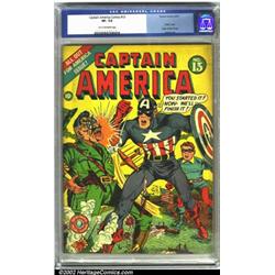 Captain America Comics #13 (Timely, 1942) CGC VF- 7.5 Tan to off-white pages. Captain America is...